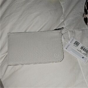 Lululemon Nwts City Street Card Case Bone Zipper Pouch